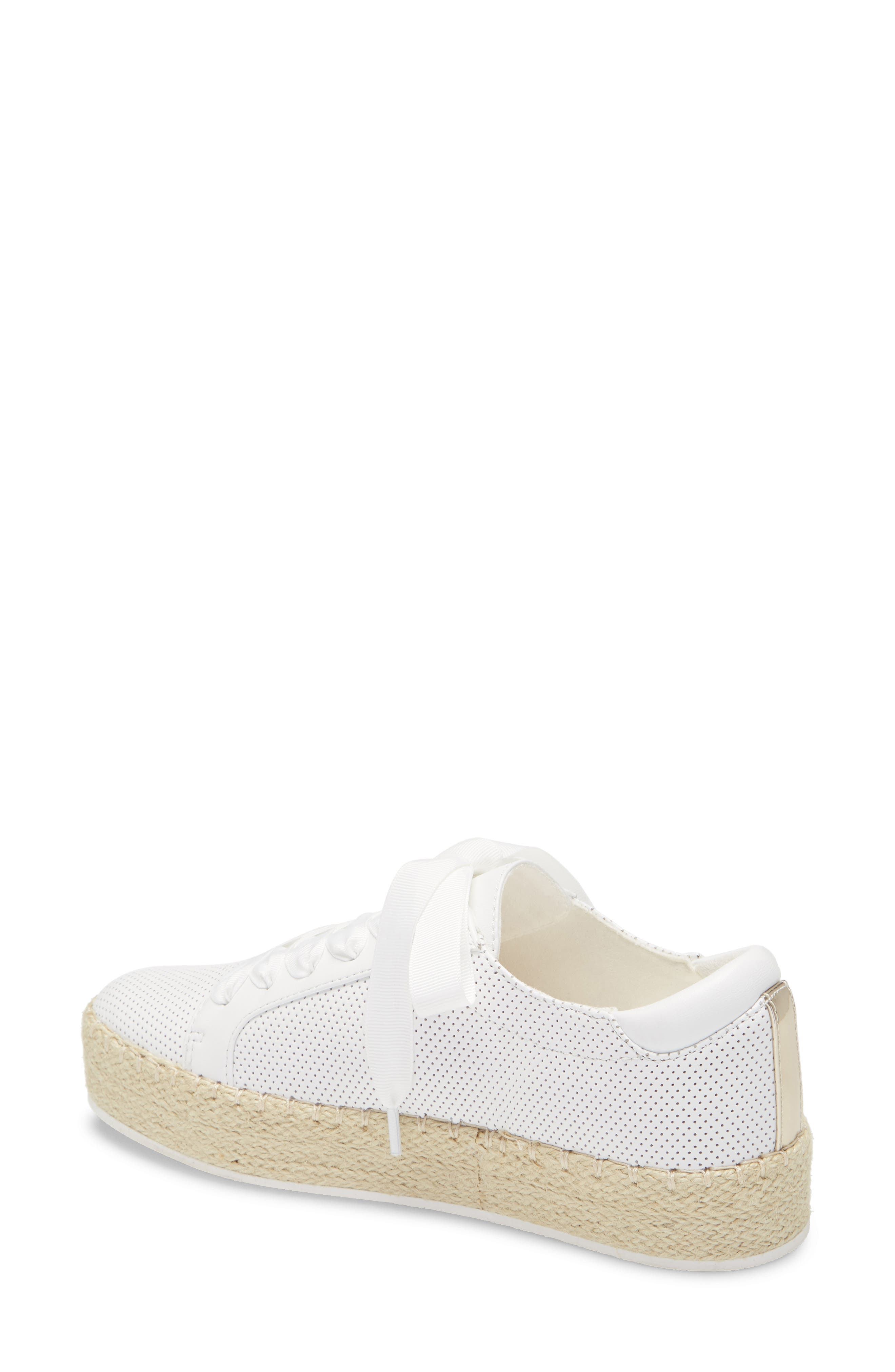 Kamspadrille Platform Sneaker, Alternate, color, WHITE LEATHER