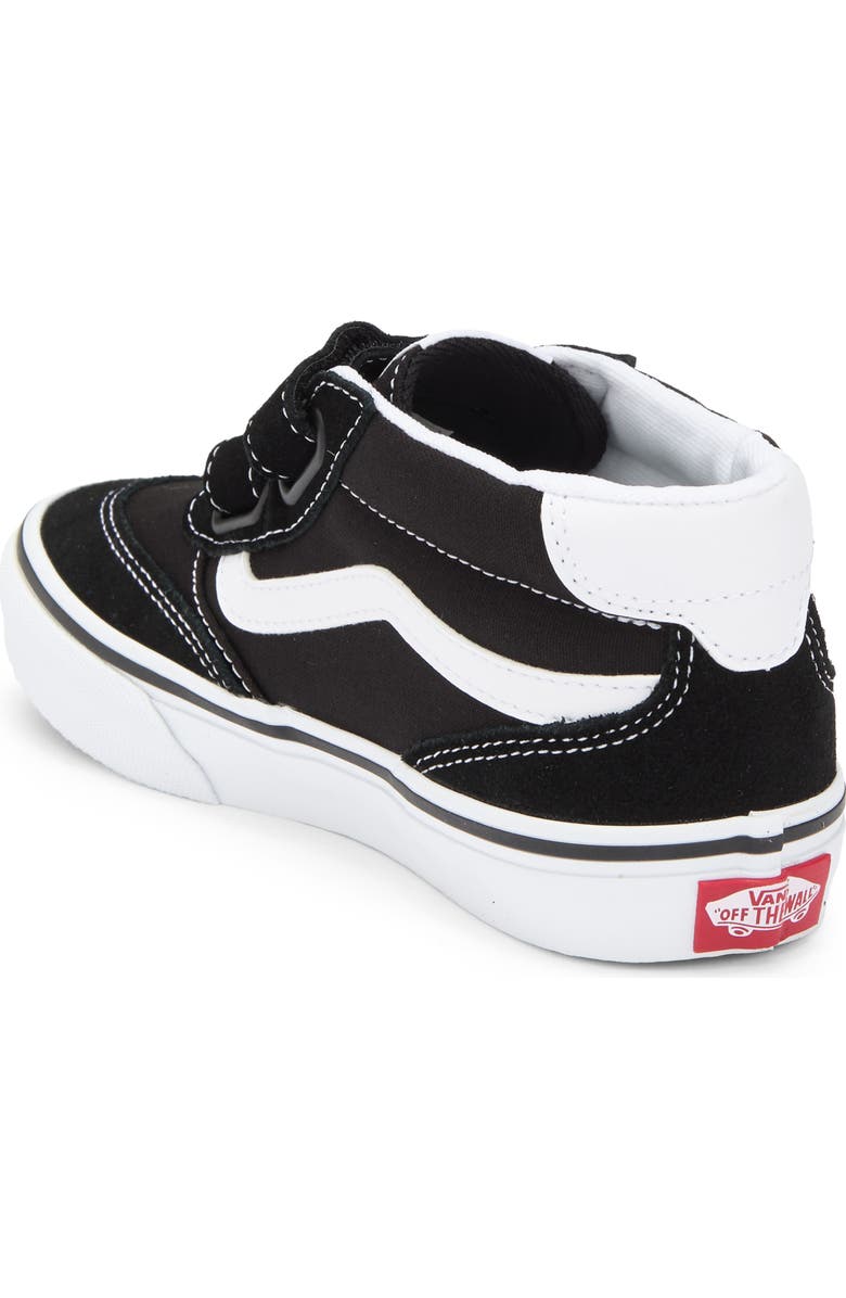 Vans Kids' Brooklyn Mid Top Sneaker, Alternate, color, Suede/Canvas Black/White