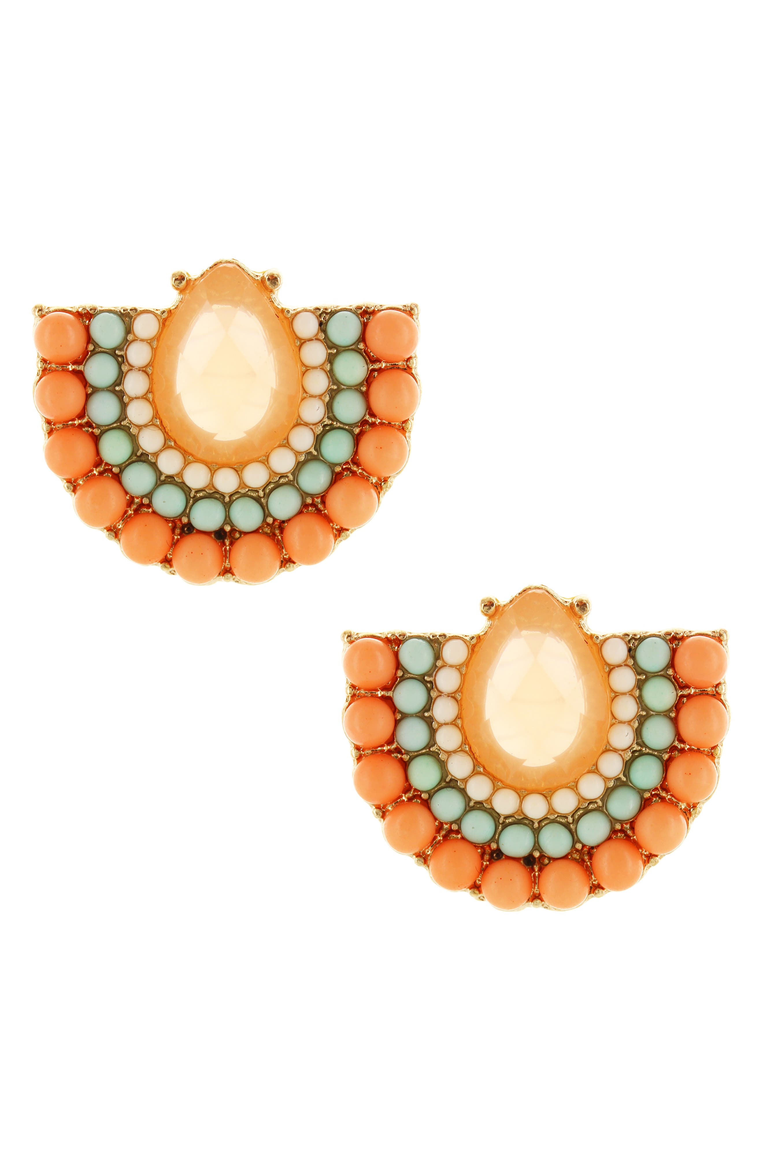 Sea Fan Stud Earrings