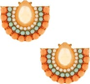 OLIVIA WELLES Sea Fan Stud Earrings