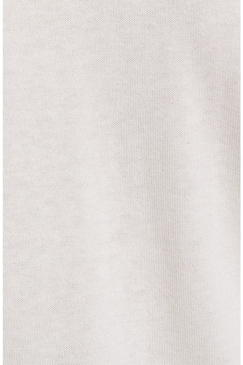 Check Print Cuff V-Neck Cashmere Blend Sweater, Alternate, color, NATURAL WHITE