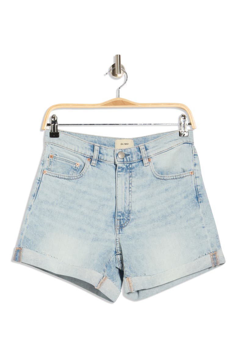 Zoie High Rise Denim Shorts, Alternate, color, POSITANO CUFFED