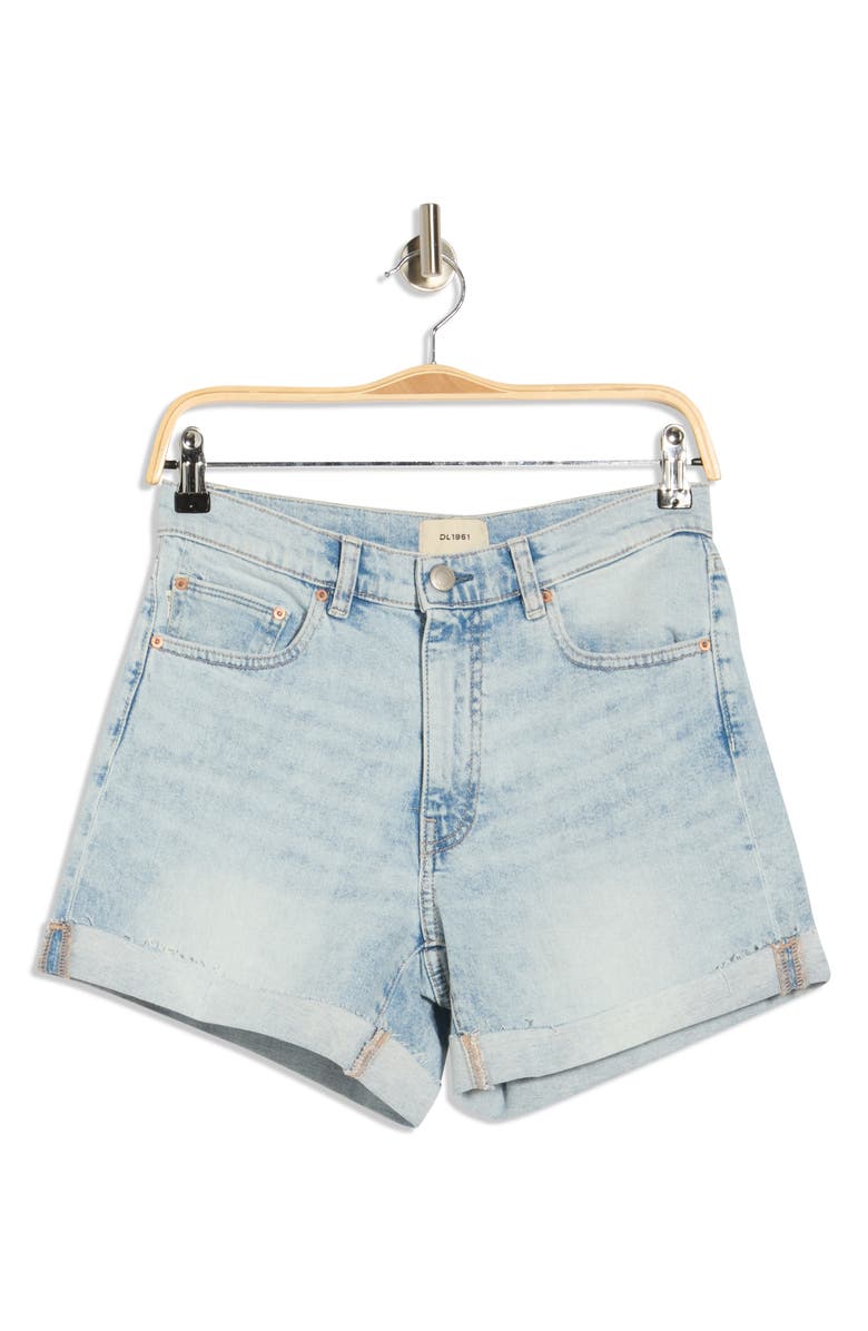 DL1961 Zoie High Rise Denim Shorts, Main, color, Positano Cuffed