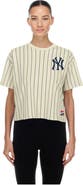 New Era Women's New Era Cream New York Yankees Throwback Boxy T-Shirt