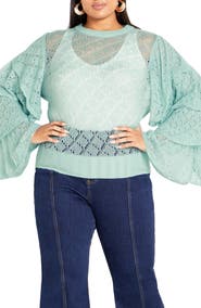 City Chic Carolina Pointelle Sweater