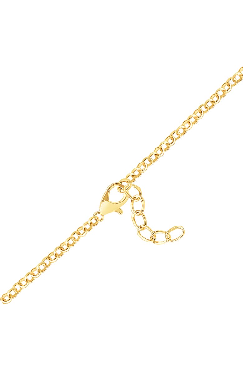 Gold Plated Charm Bracelet, 6.5" + 1", Alternate, color, Gold