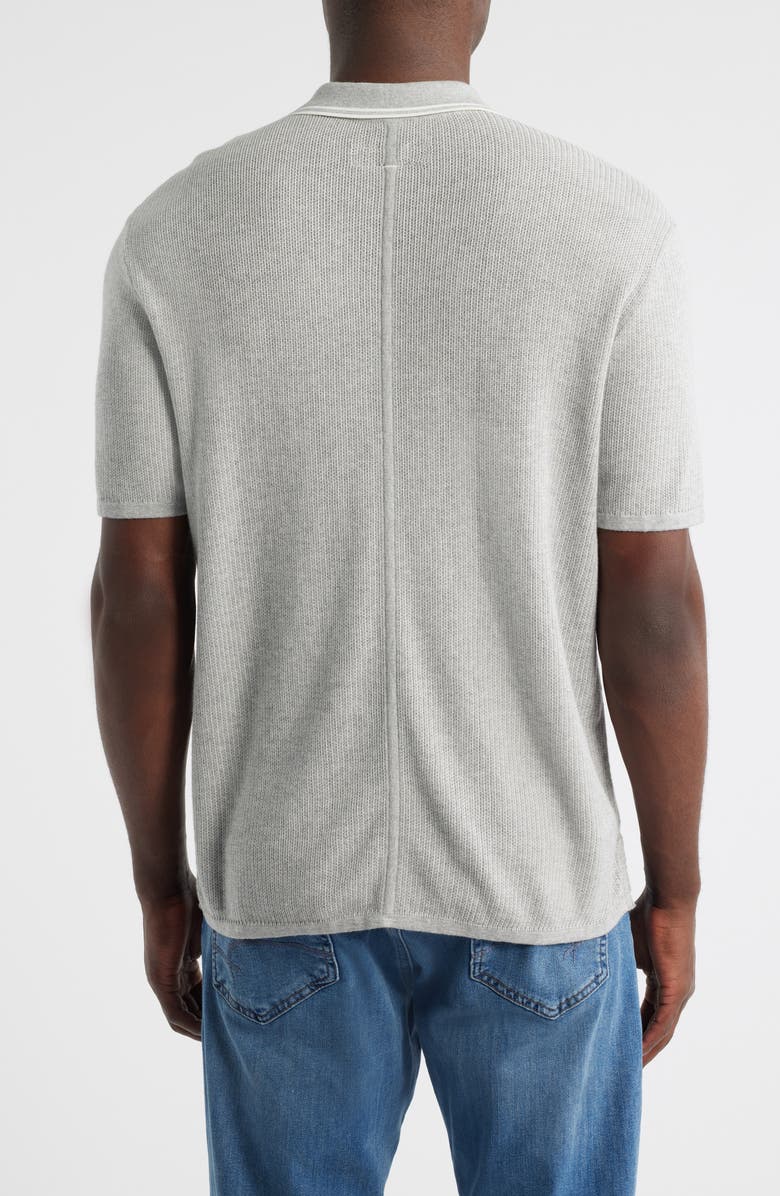 rag & bone Harvey Tipped Polo, Alternate, color, Heather Grey