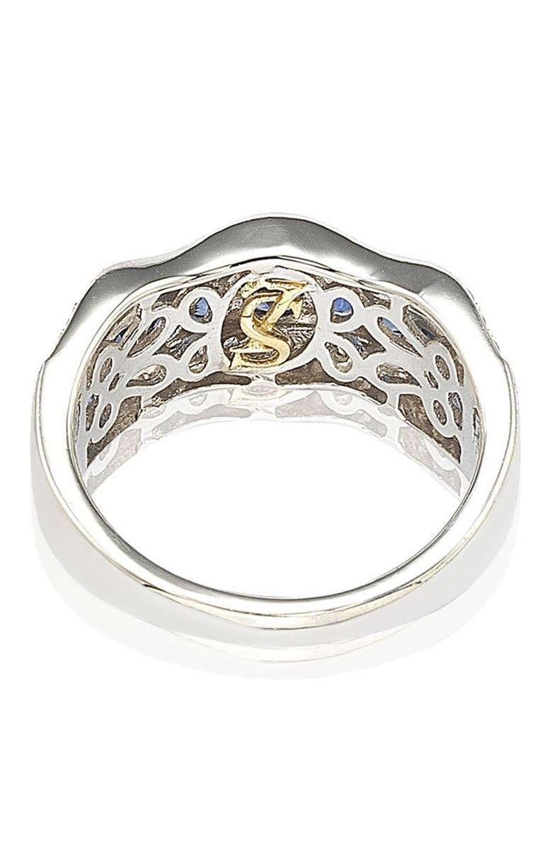 SUZY LEVIAN Sapphire & Diamond Wave Ring, Alternate, color, Blue