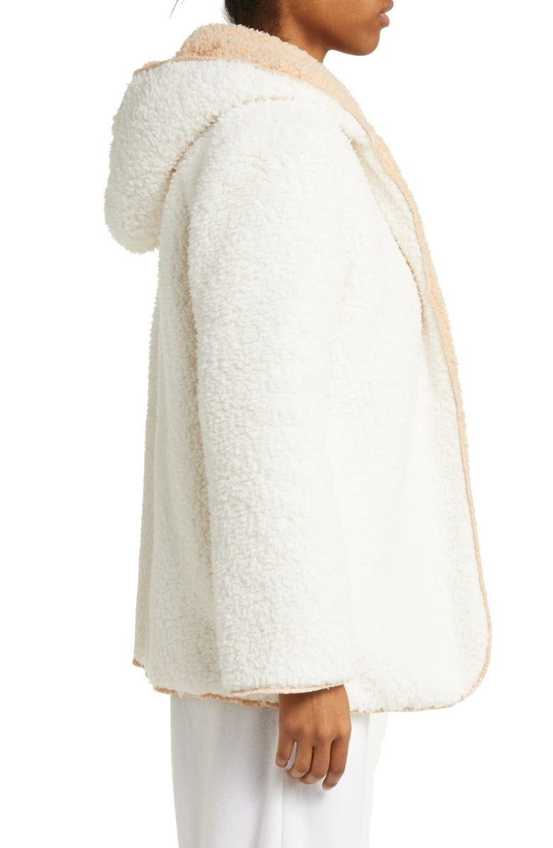 Sanctuary Reversible Hooded Fleece Bed Jacket, Alternate, color, 