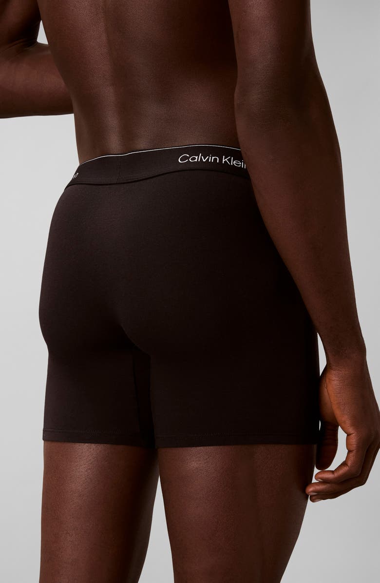 Calvin Klein Icon 3-Pack Stretch Cotton Boxer Briefs, Alternate, color, Red/ Black/ Grey