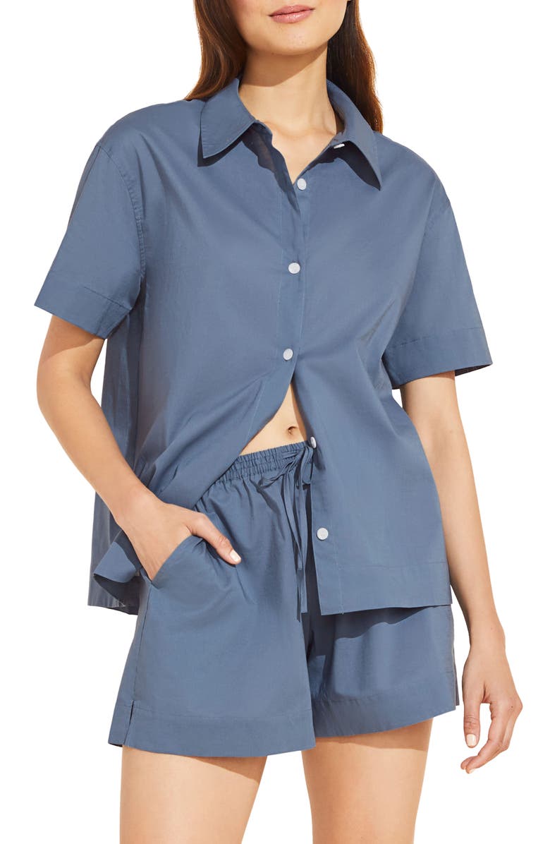 Eberjey Organic Cotton Woven Short Pajamas, Main, color,