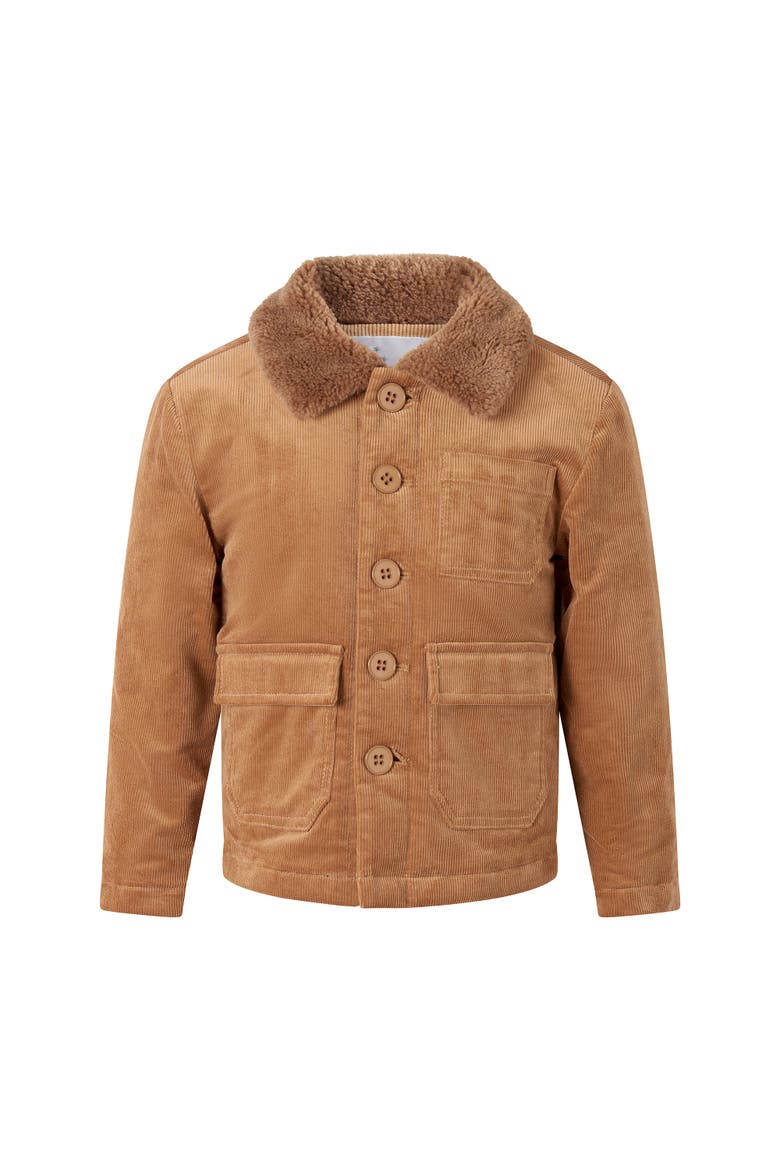 Cord Shearling Jacket, Main, color, Camel