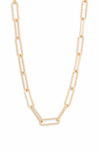 Textured Oval Link Chain Necklace