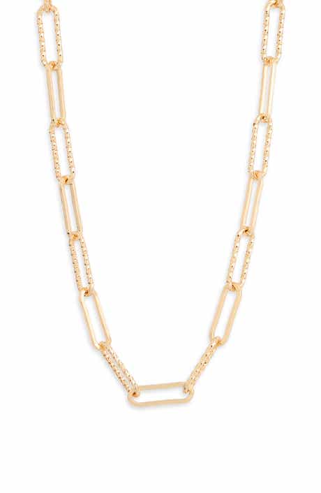 Textured Oval Link Chain Necklace