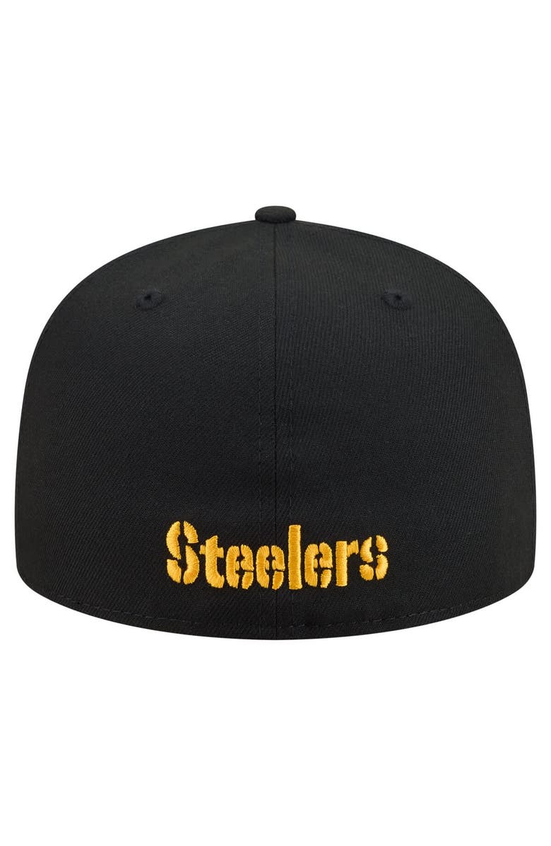 New Era Men's New Era Black Pittsburgh Steelers 59FIFTY Fitted Hat, Alternate, color, Black