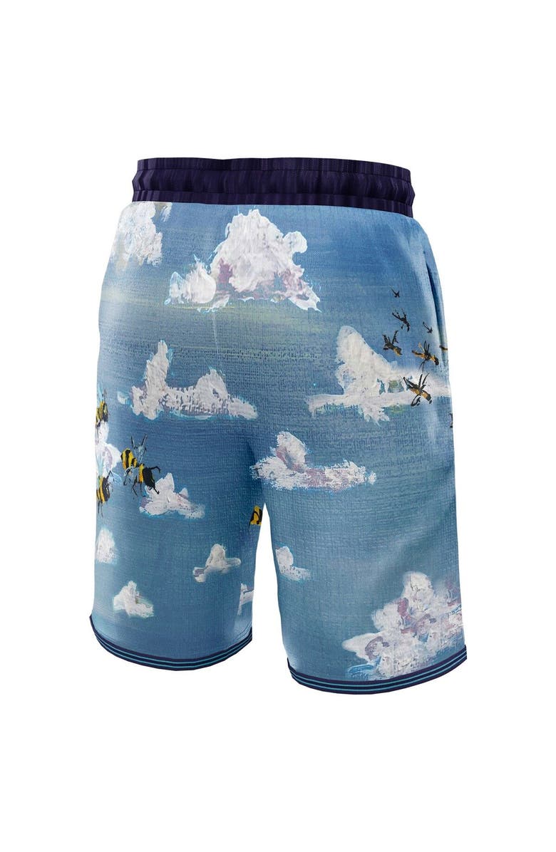 NBA X KIDSUPER Unisex NBA & KidSuper Studios by Fanatics Blue Charlotte Hornets Hometown Shorts, Alternate, color, Blue