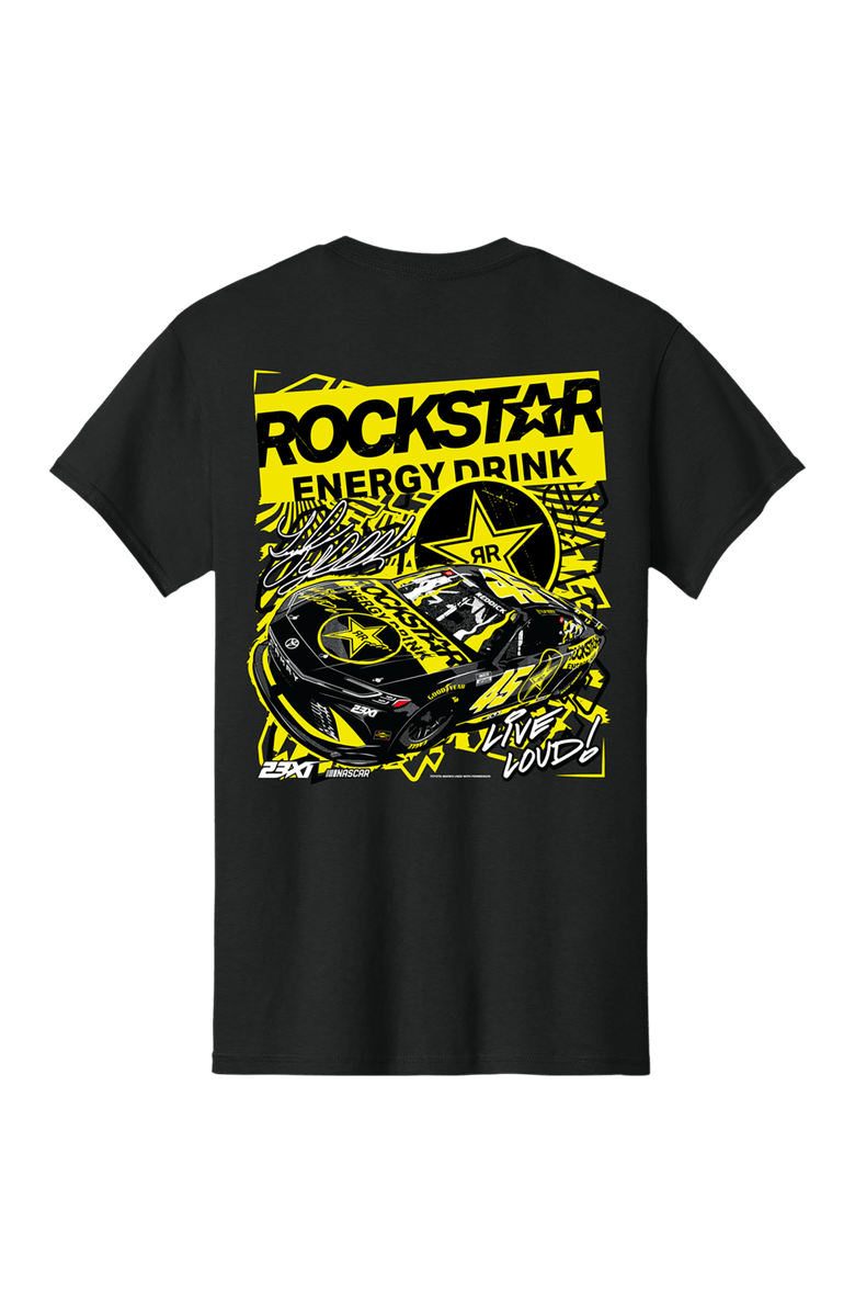 23XI Racing Men's 23XI Racing Black Tyler Reddick Rockstar Energy Car T-Shirt, Alternate, color, Black
