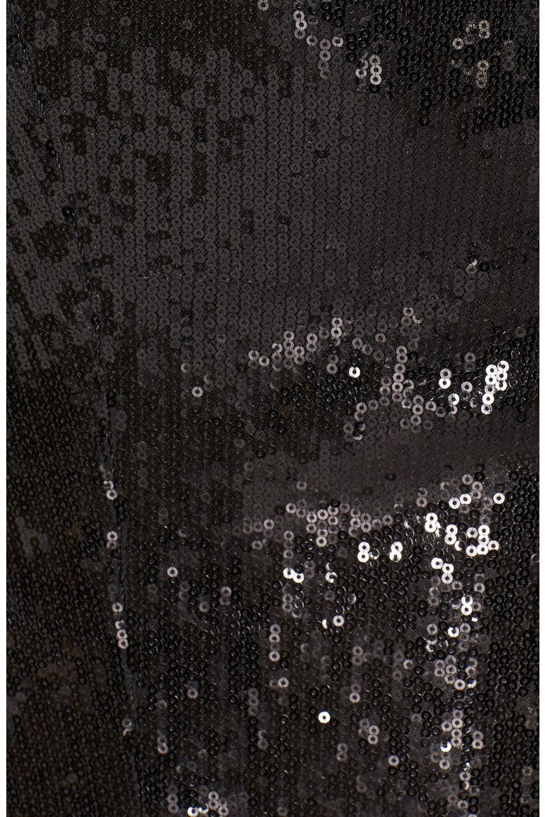 Front Twist Sequin Skirt, Alternate, color, BLACK