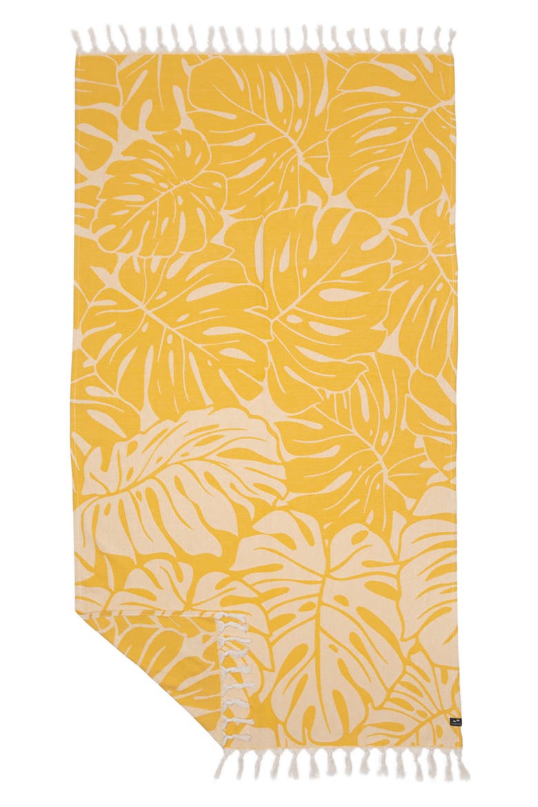 Tarovine Beach Towel, Main, color, MEDIUM YELLOW