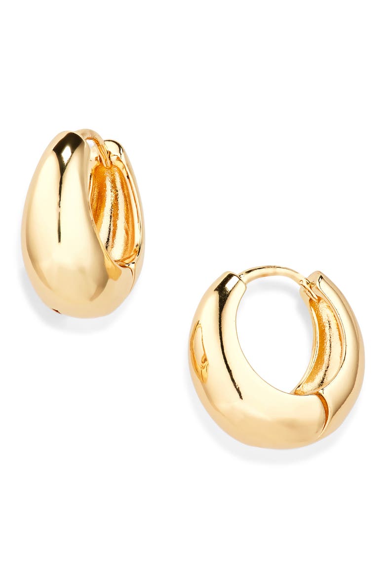 Tapered Huggie Hoop Earrings, Main, color, GOLD