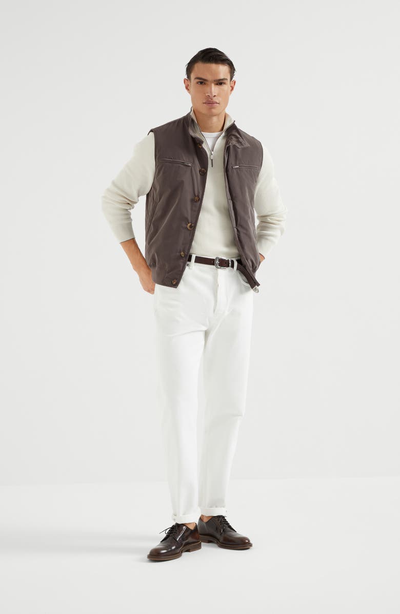 Brunello Cucinelli Microfiber vest, Alternate, color, 