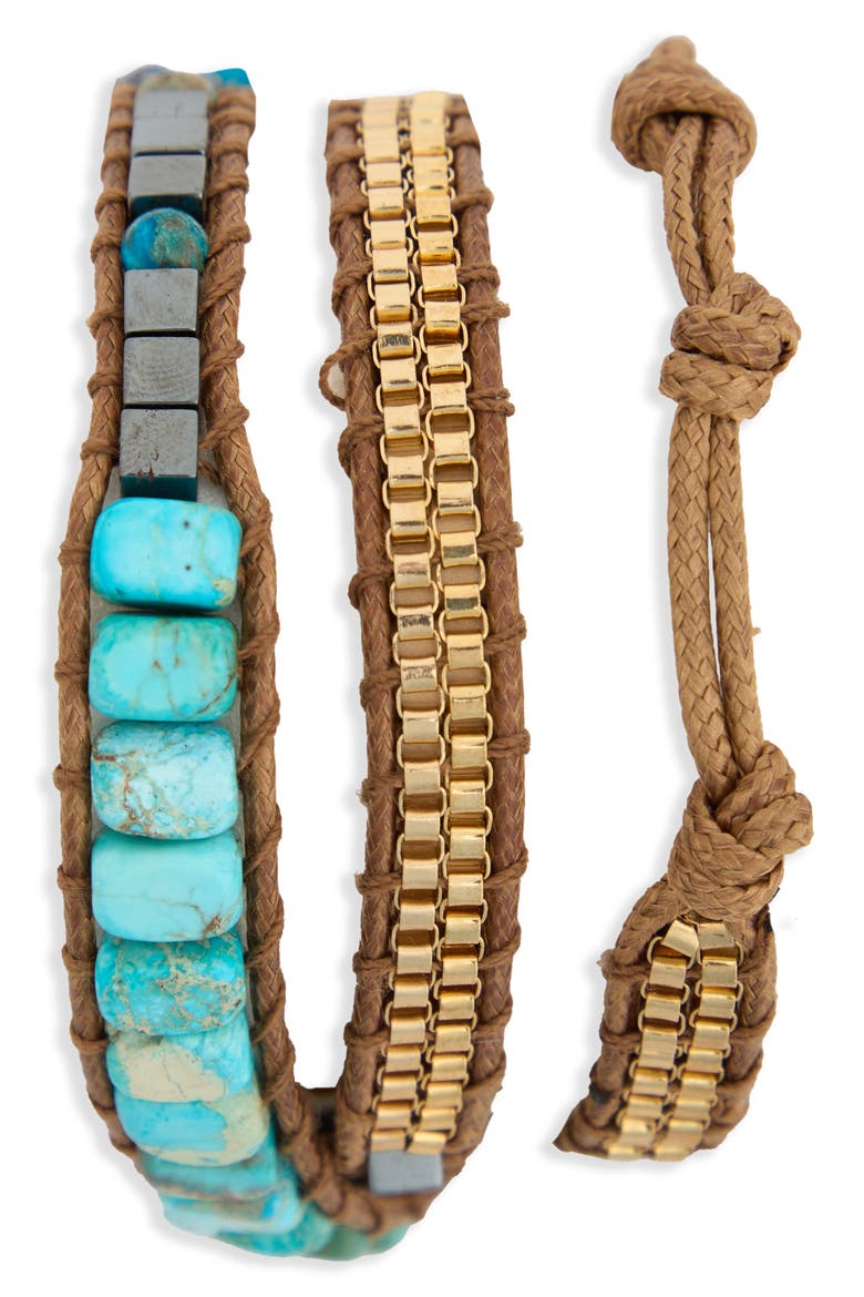 Bohemian Turquoise Stone Apple Watch® Watchband, Alternate, color, TURQUOISE