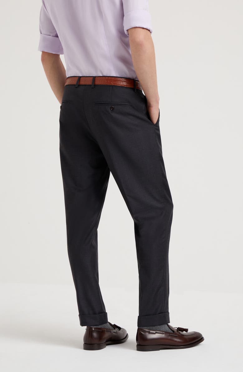 Brunello Cucinelli Virgin wool trousers, Alternate, color, Anthracite