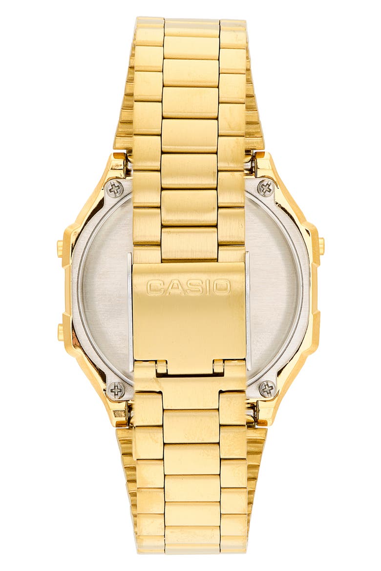 Vintage A168WG-9MV Digital Bracelet Watch, 36.3mm x 38.6mm, Alternate, color, GOLD