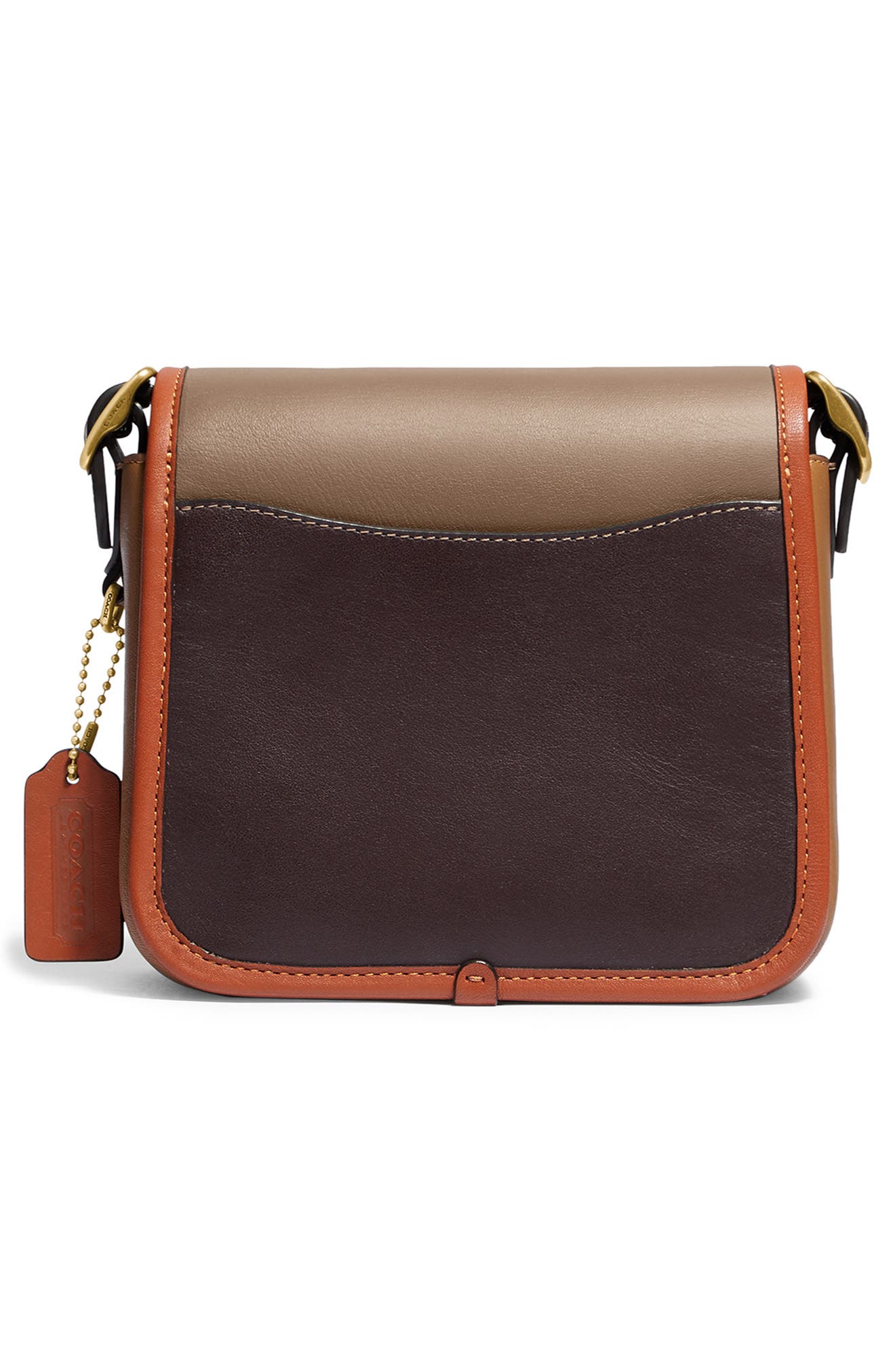 COACH Rambler Colorblock Leather Crossbody Bag, Alternate, color, 