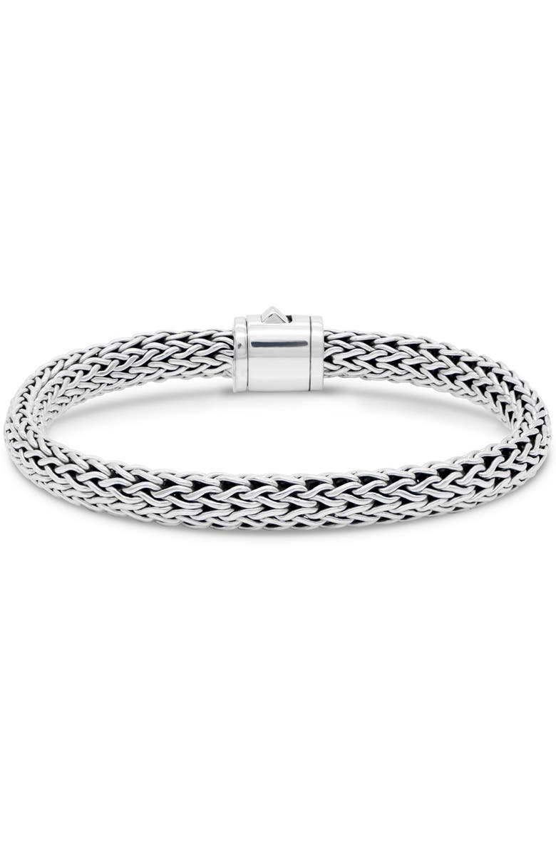 DEVATA Dragon Bone Oval 7mm Chain Bracelet in Sterling Silver, Alternate, color,