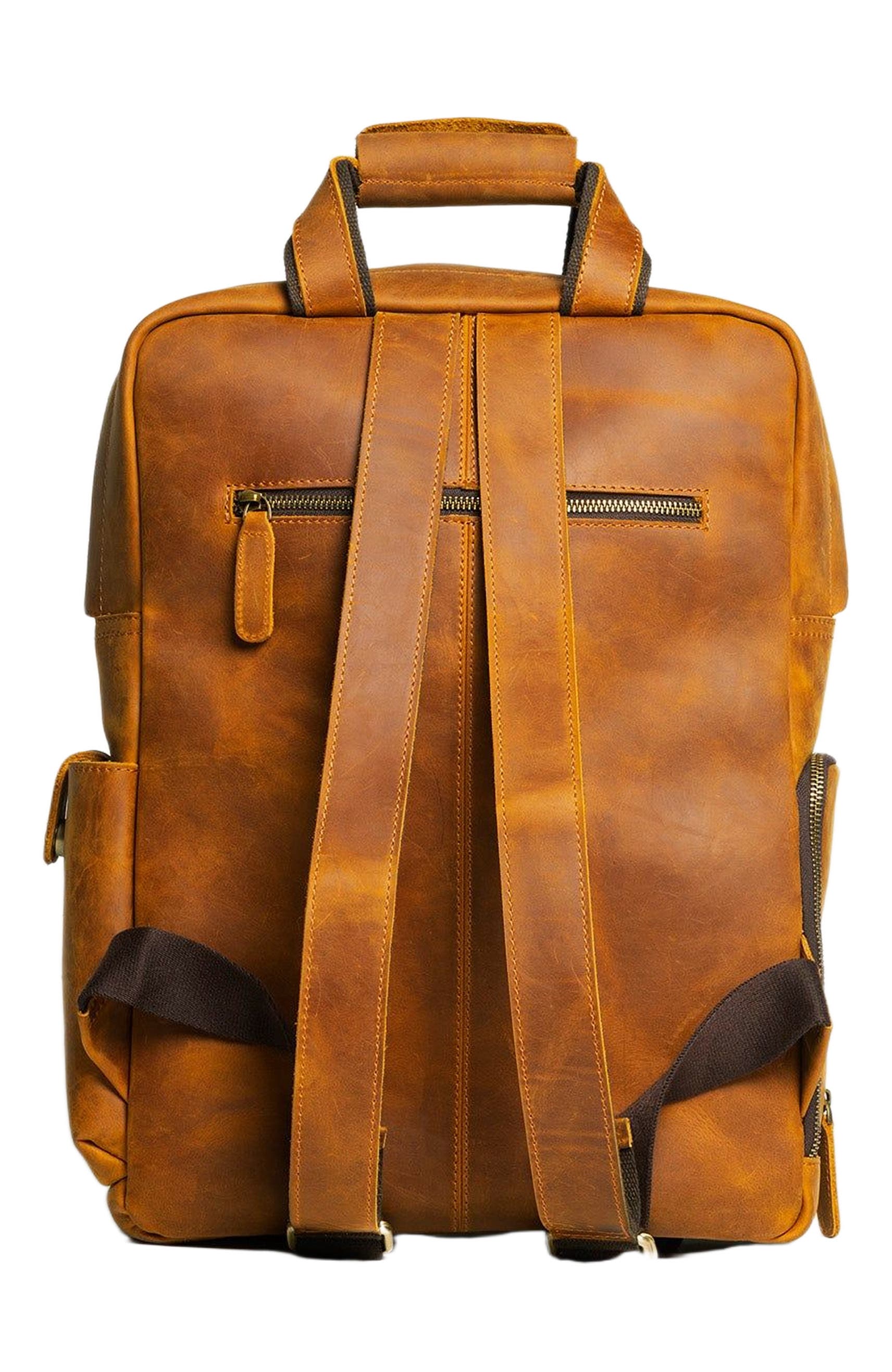 STEEL HORSE LEATHER The MANN Bag | Large Capacity Leather Camera Backpack, Alternate, color, Brown