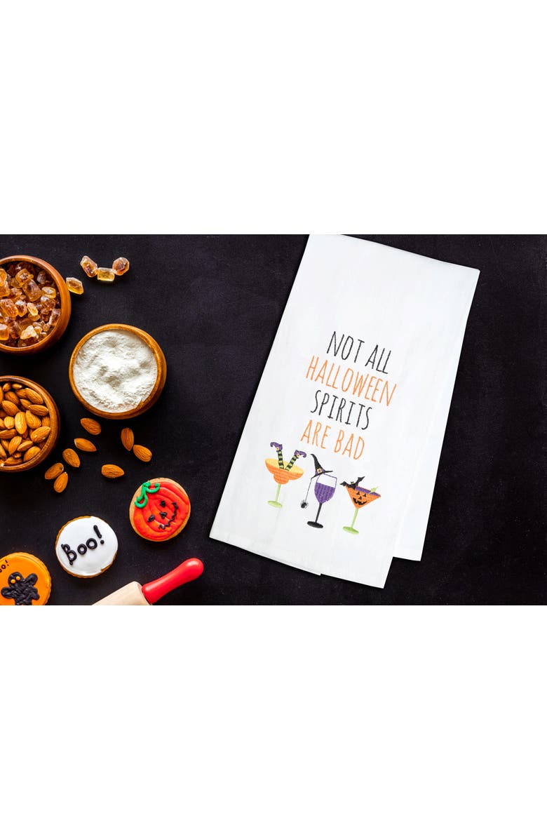 C&F Home Halloween Sprits Cotton Embroidered Flour Sack Kitchen Towel, Alternate, color, White