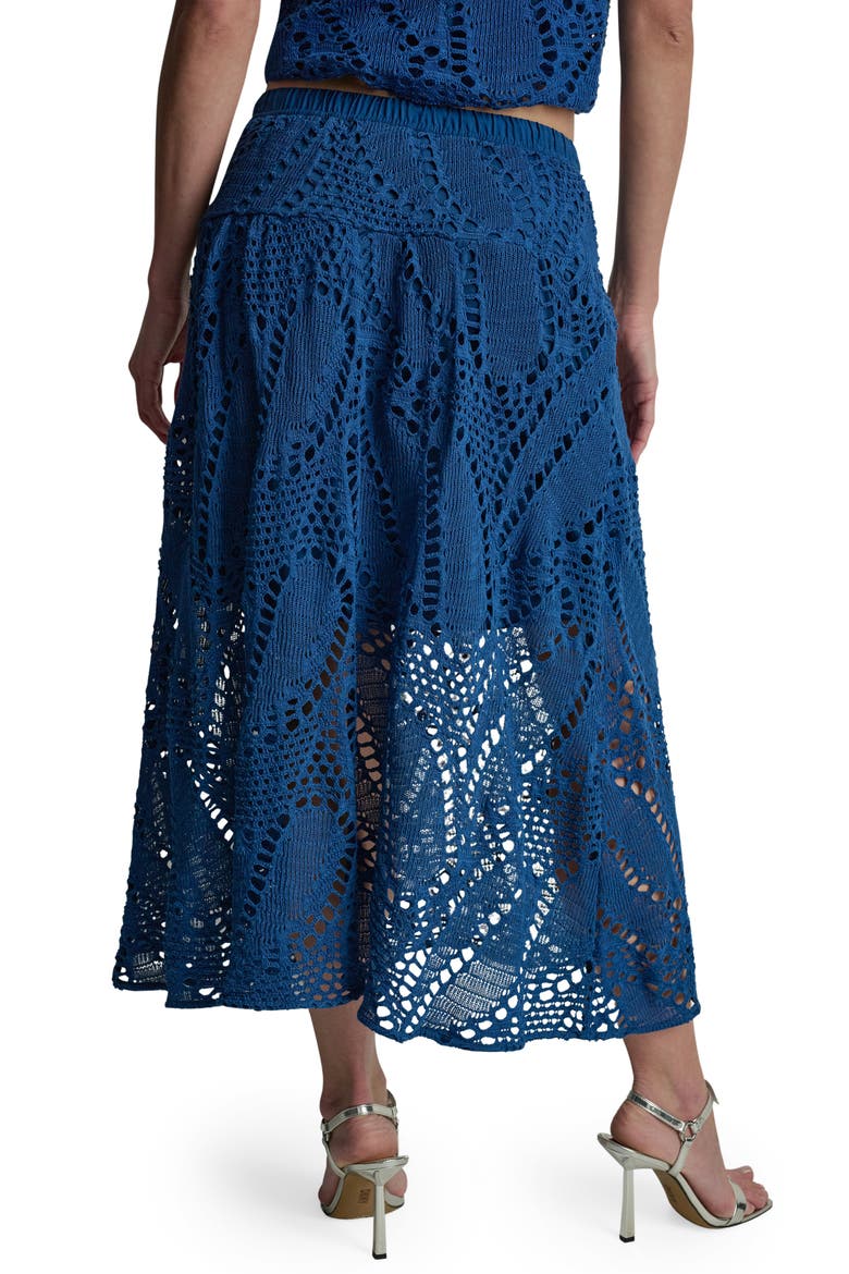 Crochet Leaf Midi Skirt, Alternate, color, ADMIRAL