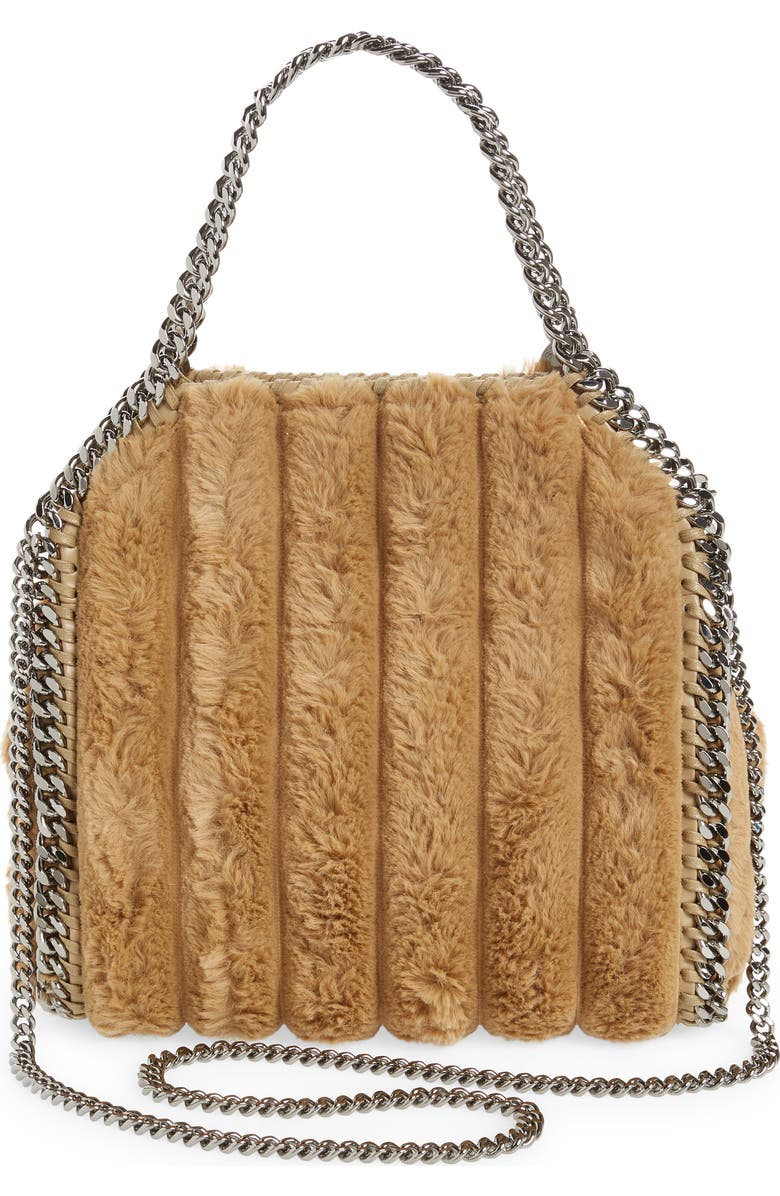 Stella McCartney Mini Falabella Faux Fur Tote, Alternate, color,