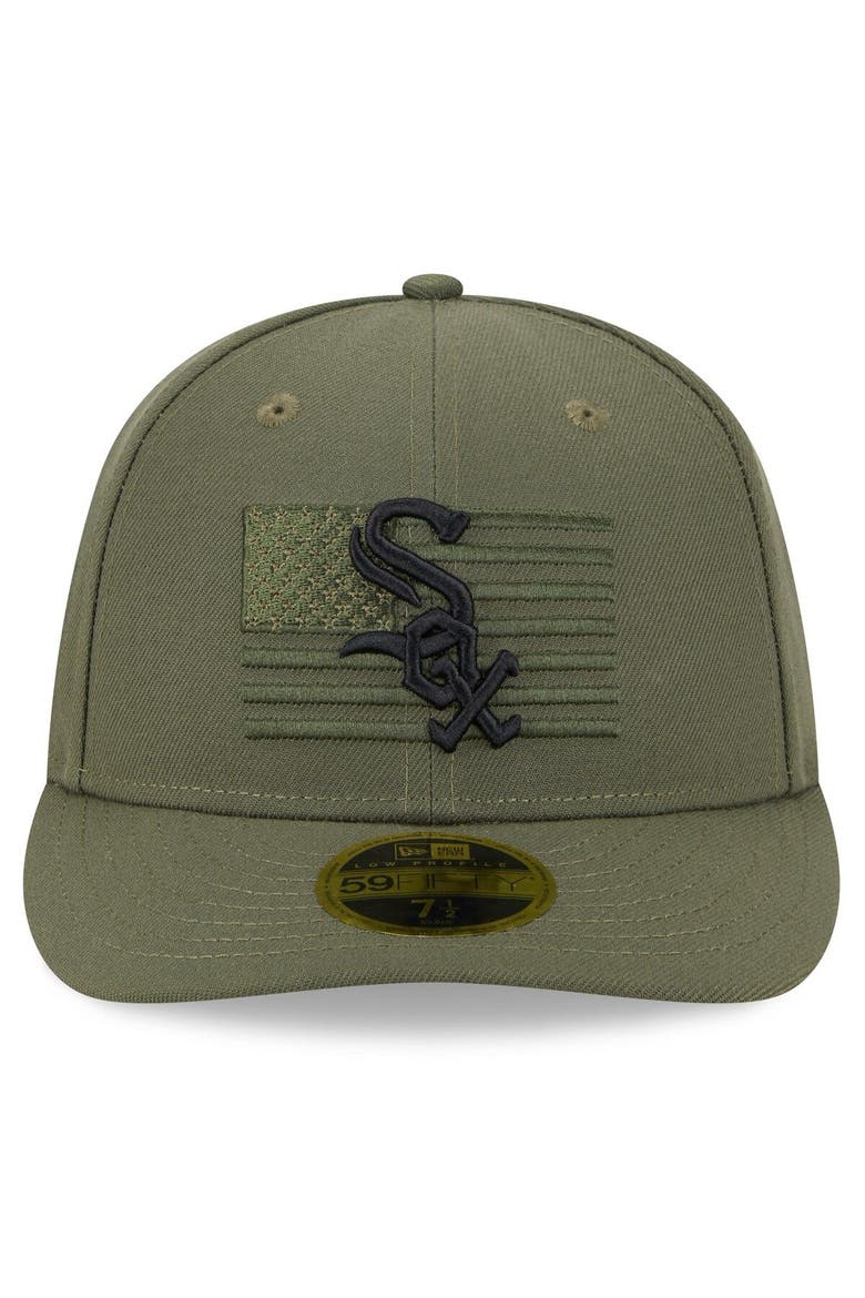 Men's New Era  Green Chicago White Sox 2023 Armed Forces Day Low Profile 59FIFTY Fitted Hat, Alternate, color, Green