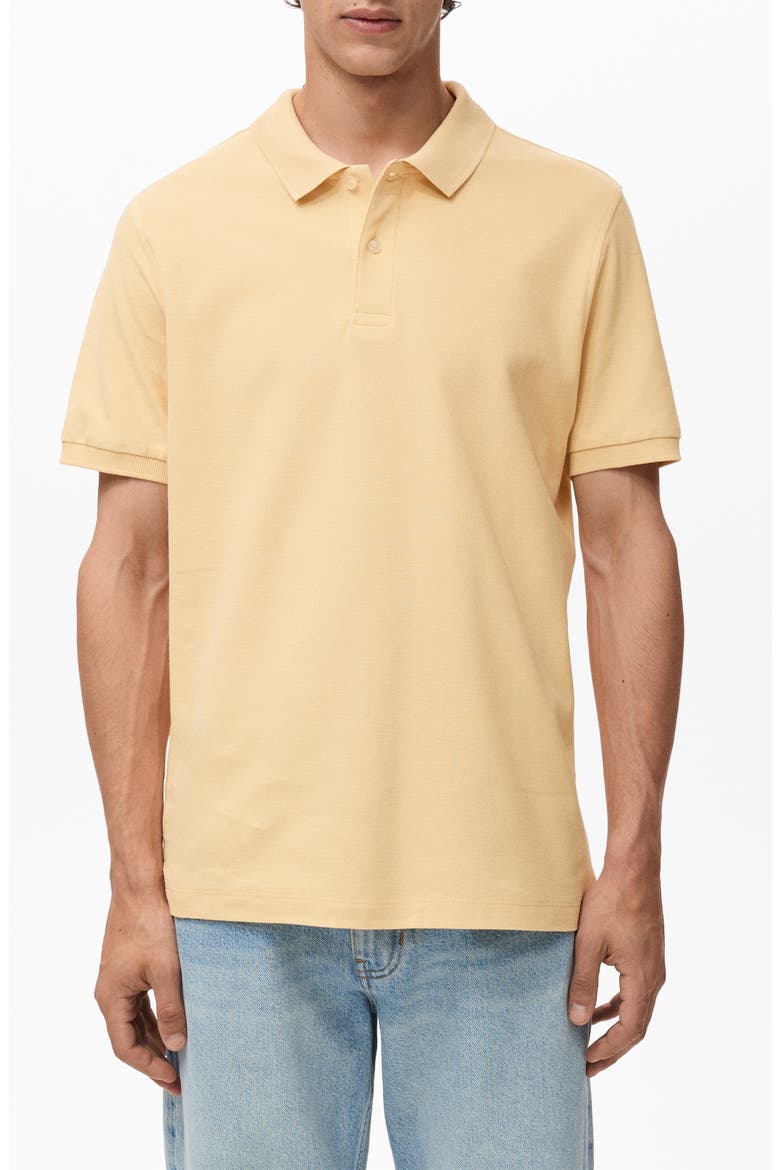 Regular Fit Cotton Piqué Polo, Main, color, YELLOW