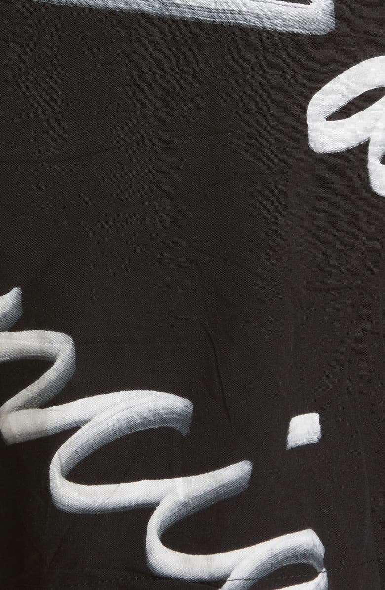 Balenciaga Women's Scribble Print Logo Shorts, Alternate, color, 