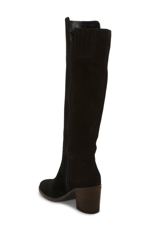Lucky Brand Calypsow Suede Slouch Boot In Black
