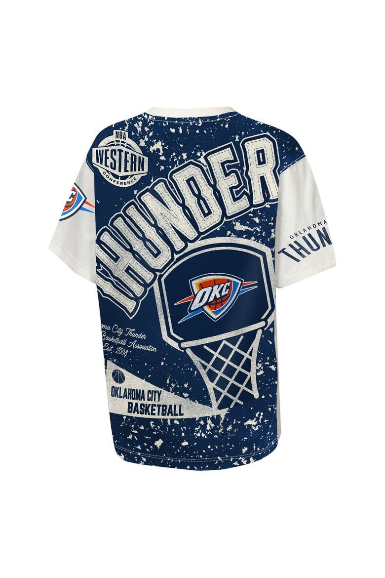 Youth Outerstuff Cream Oklahoma City Thunder Top Player All-Over-Print T-Shirt, Alternate, color, Cream