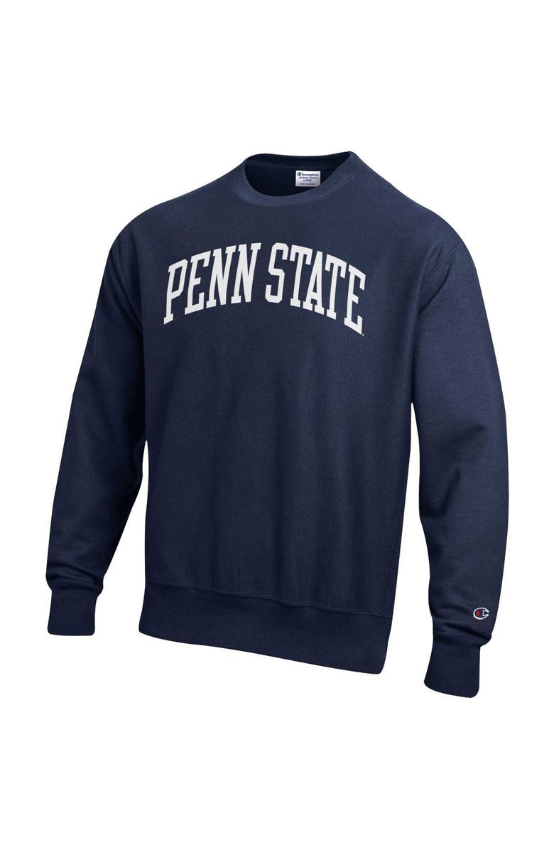 Champion Men's Champion Navy Penn State Nittany Lions Arch Reverse Weave Pullover Sweatshirt, Alternate, color, 