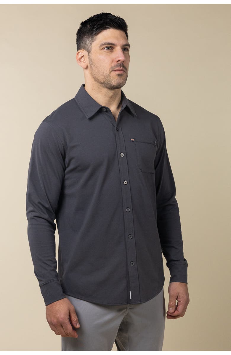 ASHWORTH GOLF LS Hightide Shirt, Alternate, color, Asphalt