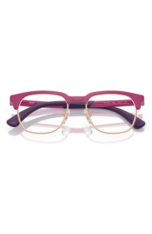 Ray Ban Ray-ban Kids' 48mm Square Optical Glasses In Rose Gold