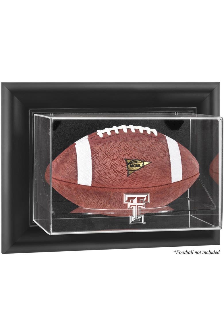 Texas Tech Red Raiders Black Framed Wall-Mountable Football Display Case, Main, color, Black