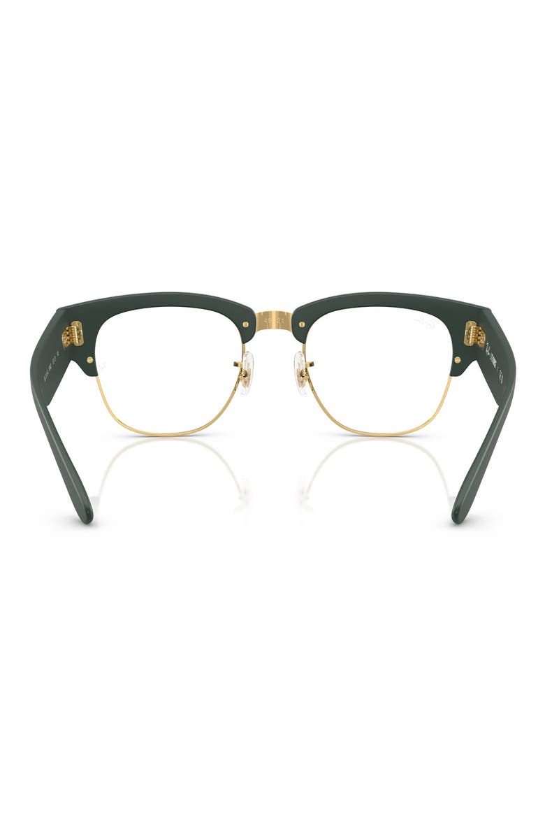 52mm Square Optical Glasses, Alternate, color, GOLD GREEN