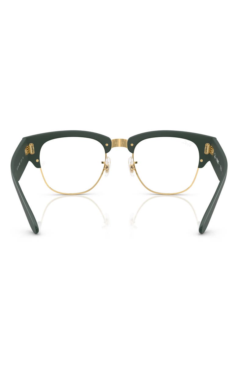 Ray-Ban 52mm Square Optical Glasses, Alternate, color, Gold Green