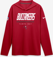 Nike Men's Nike Red Tampa Bay Buccaneers Sideline Game On Lightweight Long Sleeve Hooded Dri-FIT Top