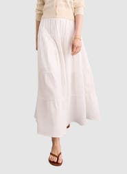 Baukjen Rhoda Cheesecloth Tiered Maxi Skirt