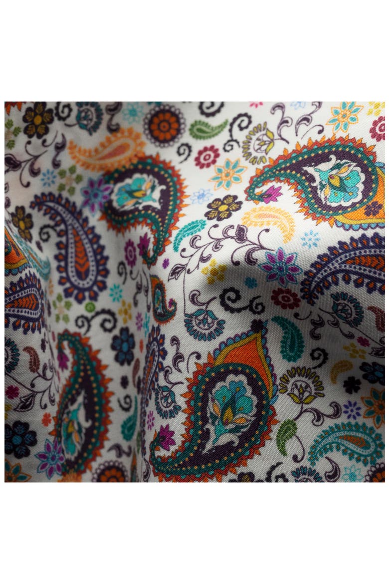 Slim Fit Paisley Dress Shirt, Alternate, color, GREEN