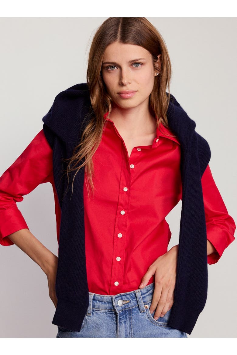 The 3/4 Sleeve Icon Shirt, Main, color, Red
