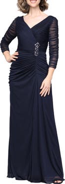 Alex Evenings Pleated Chiffon Gown